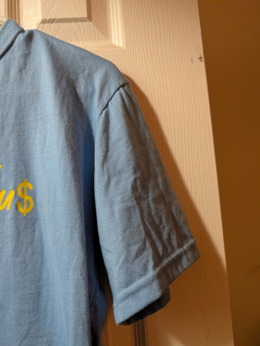 Men’s 2XL Colorblock Graphic T-Shirt Blue Gray “Luce Et Vous” Streetwear Tee - Picture 4 of 8